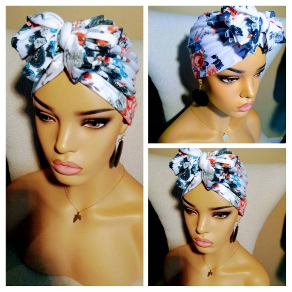 Headwrap Pre-Tied Turban for Women.Adult Head Wrap.Pre Tied Twist Knot H…
